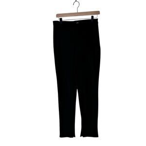 REFORMATION Graham Pant Ponte Stretch Ankle Zip Skinny Black Size XL